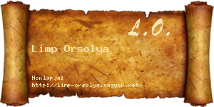 Limp Orsolya névjegykártya